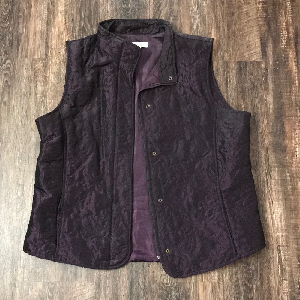 Cold water creek dark purple vest